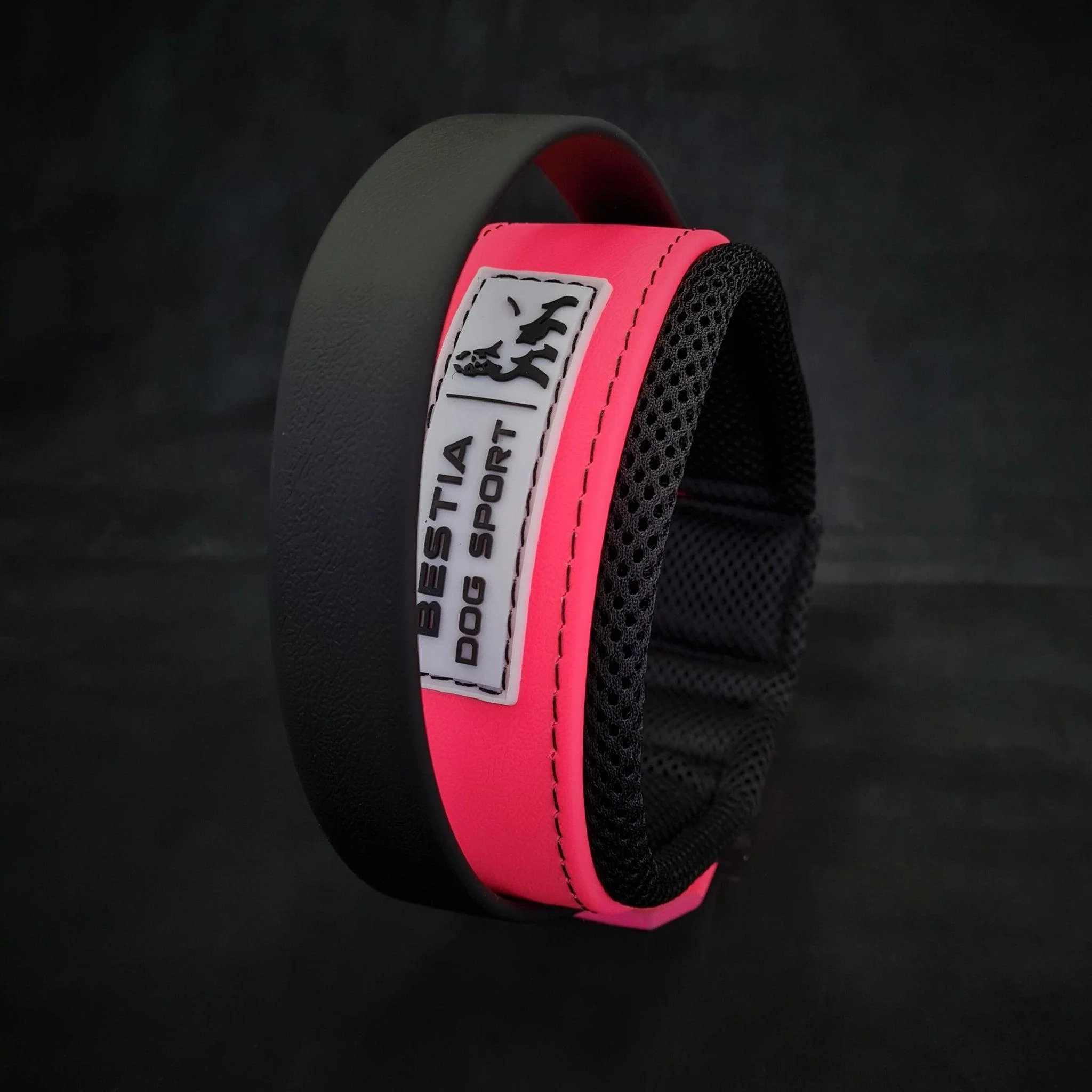 BESTIA DOG SPORT HANDLE COLLAR NEON PINK - Image 2