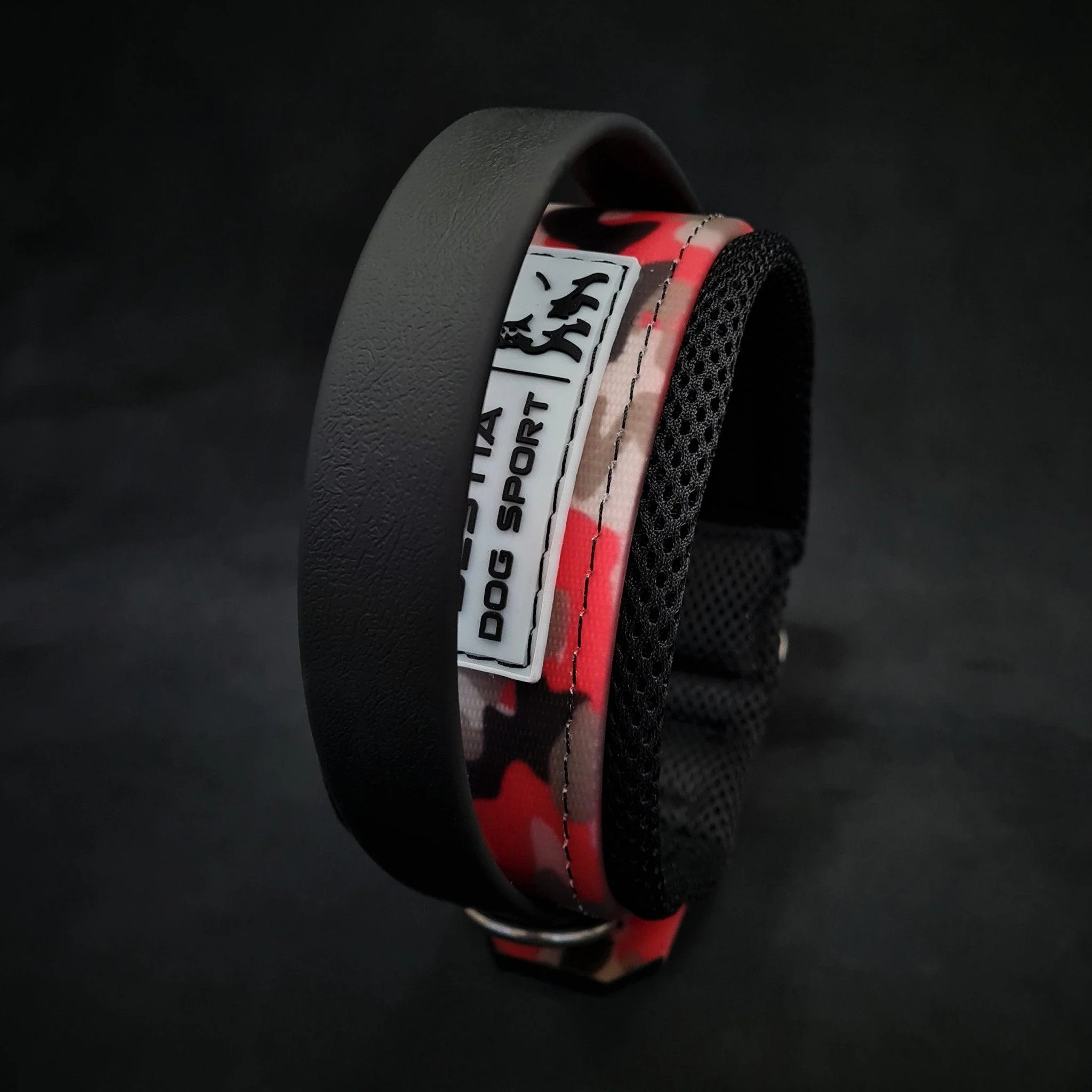 BESTIA DOG SPORT HANDLE COLLAR RED CAMO - Image 2